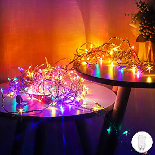 Bunte Lichterkette, 150er Farbige LED Lichterkette Strom, Lichterkette Weihnachtsbaum für Außen und Innen, Multicolored Lichterketten Ausziehbar für Kinderzimmer Balkon Garten Terrasse Hochzeit, 15m von myCozyLite