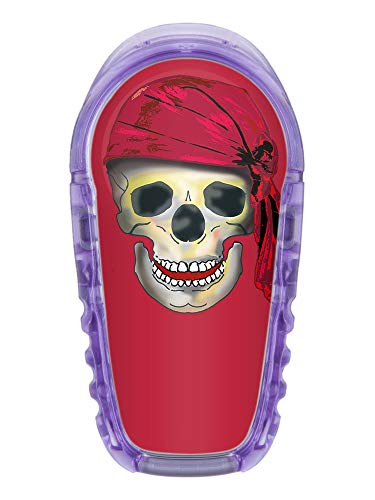 Aufkleber Sticker für Dexcom G6 Sensor 2x Totenkopf mit Mütze myDili Diabetes Farbe rot von myDili