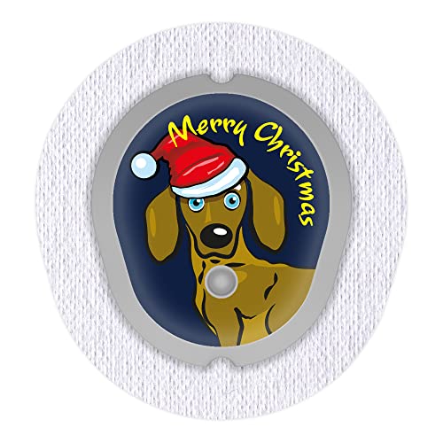Aufkleber Sticker für Dexcom G7 Sensor 2x Christmas Dackel myDili Diabetes von myDili