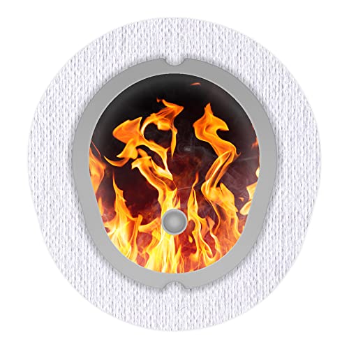 Aufkleber Sticker für Dexcom G7 Sensor 2x Flammen myDili Diabetes-Zubehör von myDili