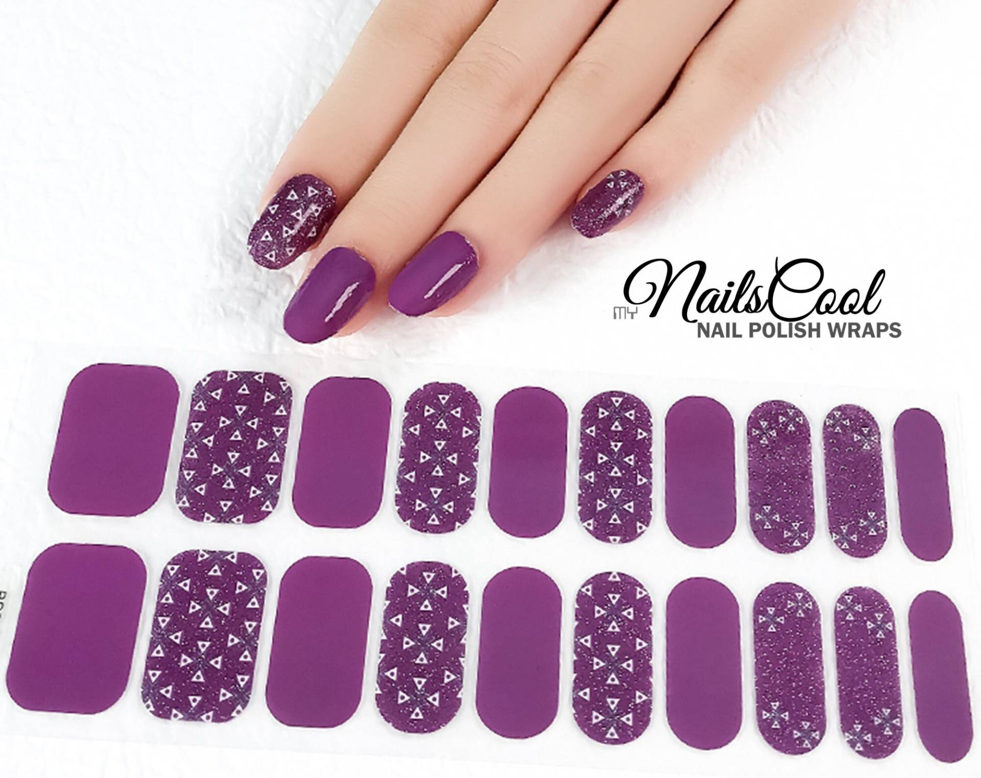 Lila Glitzer Farbe Echte Nagellack Streifen Nailart Wraps Street Art Weiß Dreieck Blume 20 Lila Glitzer Farbe Echte Nagellack Streifen Nailart Wraps Street Art Weiß Dreieck Blume 20 von myNailsCool