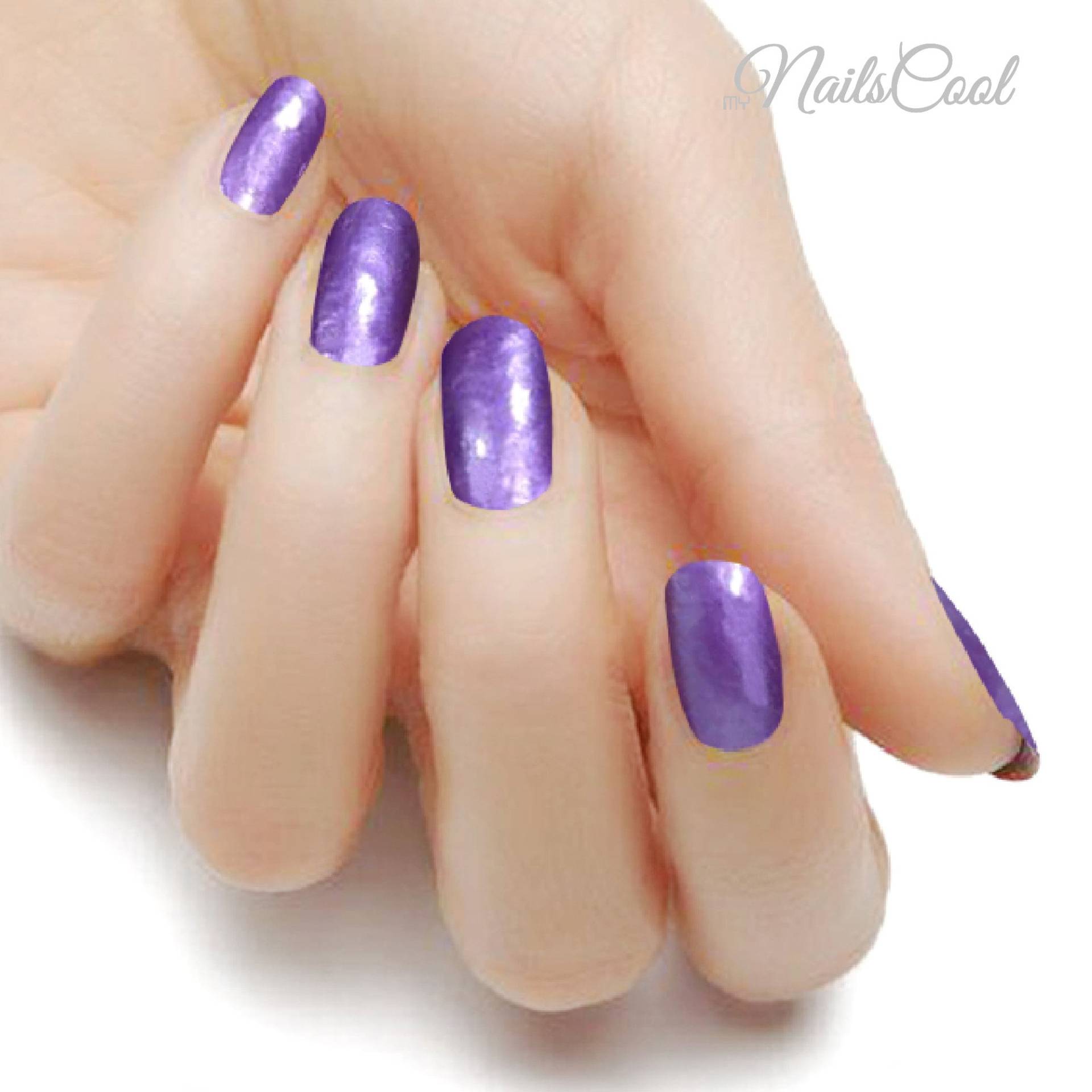 Uni Lila Farbe Violett Perlmutt Echte Nagellack Streifen Nailart Wraps Street Art 18 Strips von myNailsCool