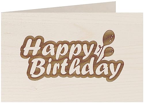 Geburtstagskarte aus Holz - Happy Birthday - 100% handmade in Österreich - Holzgrußkarte, Postkarte, Geschenkkarte, Grußkarte, Klappkarte, Karte, Einladung, Holzart:Ahorn Geburtstagskarte aus Holz - Happy Birthday - 100% handmade in Österreich - Holzgrußkarte, Postkarte, Geschenkkarte, Grußkarte, Klappkarte, Karte, Einladung, Holzart:Ahorn von myZirbe