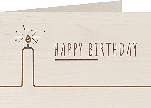 Geburtstagskarte aus Holz - Happy Birthday - 100% handmade in Österreich - Postkarte, Geschenkkarte, Grußkarte, Klappkarte, Karte, Einladung, Holzart:Ahorn Geburtstagskarte aus Holz - Happy Birthday - 100% handmade in Österreich - Postkarte, Geschenkkarte, Grußkarte, Klappkarte, Karte, Einladung, Holzart:Ahorn von myZirbe