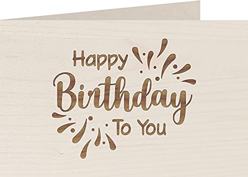 Geburtstagskarte aus Holz - Happy Birthday to you - 100% handmade in Österreich - Postkarte, Geschenkkarte, Grußkarte, Klappkarte, Karte, Einladung, Holzart:Ahorn Geburtstagskarte aus Holz - Happy Birthday to you - 100% handmade in Österreich - Postkarte, Geschenkkarte, Grußkarte, Klappkarte, Karte, Einladung, Holzart:Ahorn von myZirbe