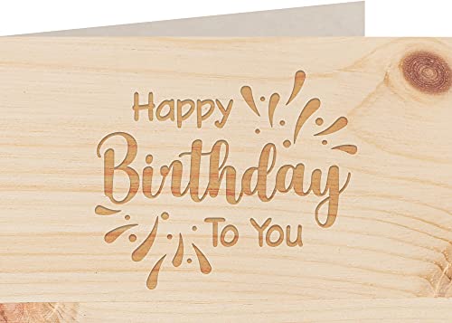 Geburtstagskarte aus Holz - Happy Birthday to you - 100% handmade in Österreich - Postkarte, Geschenkkarte, Grußkarte, Klappkarte, Karte, Einladung, Holzart:Zirbe Geburtstagskarte aus Holz - Happy Birthday to you - 100% handmade in Österreich - Postkarte, Geschenkkarte, Grußkarte, Klappkarte, Karte, Einladung, Holzart:Zirbe von myZirbe
