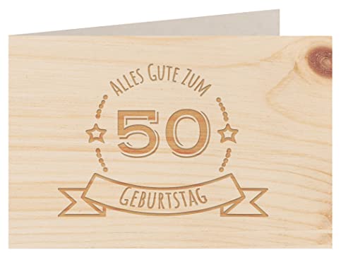 Holzgrußkarte - ALLES GUTE 50 GEBURTSTAG - 100% handmade in Österreich - Postkarte, Geschenkkarte, Grußkarte, Klappkarte, Karte, Einladung, Glückwunschkarte Zirbe Holzgrußkarte - ALLES GUTE 50 GEBURTSTAG - 100% handmade in Österreich - Postkarte, Geschenkkarte, Grußkarte, Klappkarte, Karte, Einladung, Glückwunschkarte Zirbe von myZirbe