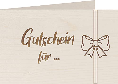 myZirbe Holzkarte - Gutschein für - 100% handmade in Österreich - Postkarte, Geschenkkarte, Grußkarte, Klappkarte, Karte, Einladung, Holzart:Ahorn myZirbe Holzkarte - Gutschein für - 100% handmade in Österreich - Postkarte, Geschenkkarte, Grußkarte, Klappkarte, Karte, Einladung, Holzart:Ahorn von myZirbe
