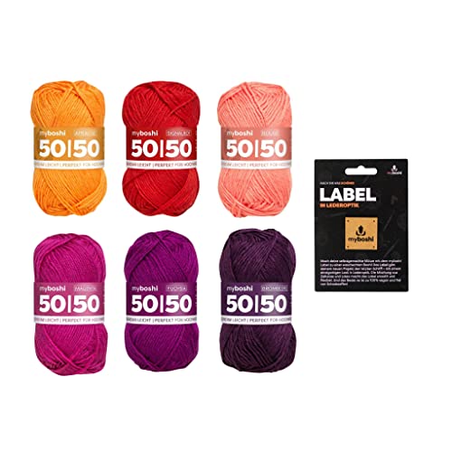 myboshi Beerentraum Wollpaket, 50/50 Wolle in Beerentönen, mit original Label, all-in-one-Paket, 6 Knäuel x 50g, Lauflänge 110m, zum Häkeln oder Stricken, Beerentraum, 6 Knäuel myboshi Beerentraum Wollpaket, 50/50 Wolle in Beerentönen, mit original Label, all-in-one-Paket, 6 Knäuel x 50g, Lauflänge 110m, zum Häkeln oder Stricken, Beerentraum, 6 Knäuel von myboshi