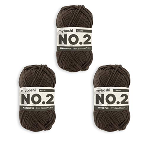myboshi Häkel- und Strickgarn | Modell: No.2 mit Kapokfaser | Leichtes Garn | 3-Kugelgarn | 2740 Kakao myboshi Häkel- und Strickgarn | Modell: No.2 mit Kapokfaser | Leichtes Garn | 3-Kugelgarn | 2740 Kakao von myboshi