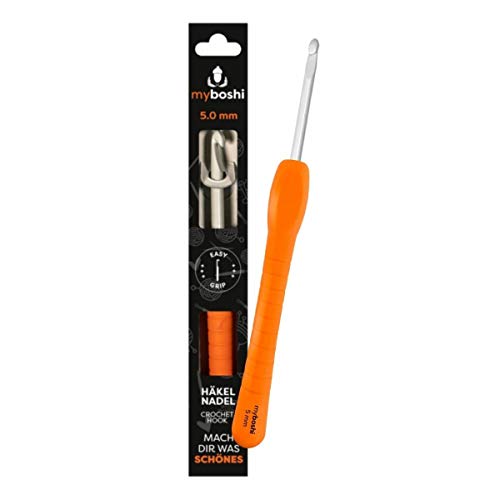 myboshi Häkelnadel mit ergonomischem Easy-Grip-Griff, in 12 verschiedenen Stärken, für ermüdende oder schmerzende Hände, Grau 5mm myboshi Häkelnadel mit ergonomischem Easy-Grip-Griff, in 12 verschiedenen Stärken, für ermüdende oder schmerzende Hände, Grau 5mm von myboshi
