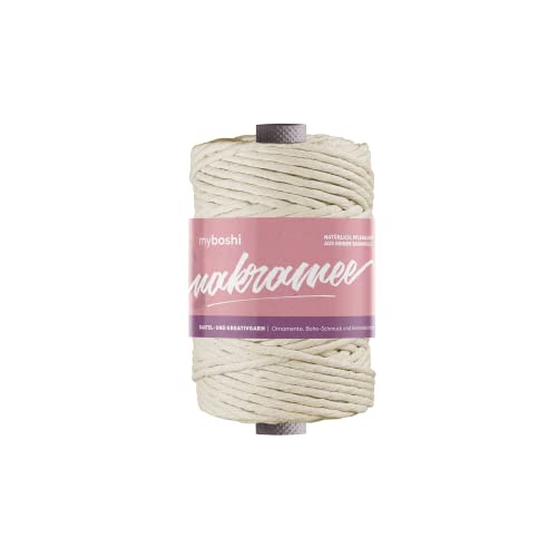 myboshi Makramee-Garn, gezwirnt 4mm, Made in Germany, Naturgarn, das Kreativgarn für orientalische -Makramee-Arbeiten Beige 1 Kordel a 50m myboshi Makramee-Garn, gezwirnt 4mm, Made in Germany, Naturgarn, das Kreativgarn für orientalische -Makramee-Arbeiten Beige 1 Kordel a 50m von myboshi
