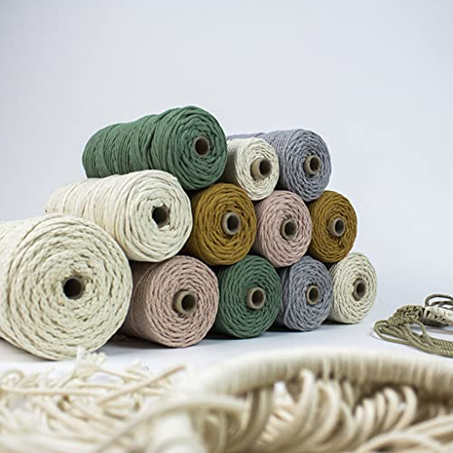 myboshi Makramee-Garn, gezwirnt, 4mm, Made in Germany, Naturgarn, Knüpf-Garn, das Kreativgarn für orientalische -Makramee-Arbeiten Weiß, 1 Kordel a 50m myboshi Makramee-Garn, gezwirnt, 4mm, Made in Germany, Naturgarn, Knüpf-Garn, das Kreativgarn für orientalische -Makramee-Arbeiten Weiß, 1 Kordel a 50m von myboshi