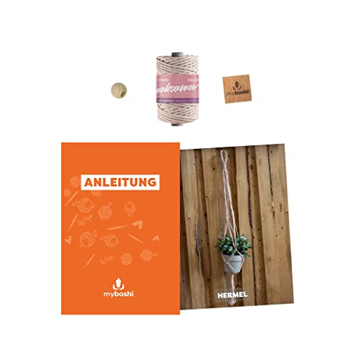 myboshi Makramee-Set Blumenampel Hermel, inkl. Makramee-Kordel und Anleitung, 4mm geflochten, Made in Germany, 100% Baumwolle Nude, mit Anleitung myboshi Makramee-Set Blumenampel Hermel, inkl. Makramee-Kordel und Anleitung, 4mm geflochten, Made in Germany, 100% Baumwolle Nude, mit Anleitung von myboshi