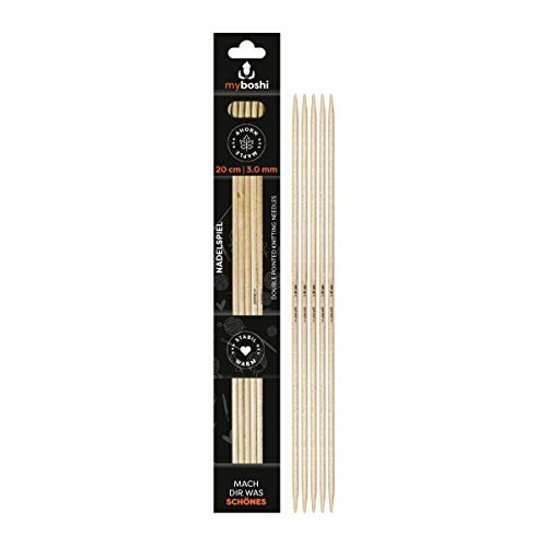 myboshi Nadelspiel, Länge 20cm, 5 Stück, Ahorn, Strumpfstricknadel, Holz aus nachhaltiger Forstwirtschaft, luxuriöses Strickgefühl Braun, 3mm myboshi Nadelspiel, Länge 20cm, 5 Stück, Ahorn, Strumpfstricknadel, Holz aus nachhaltiger Forstwirtschaft, luxuriöses Strickgefühl Braun, 3mm von myboshi