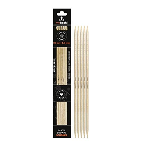 myboshi Nadelspiel, Länge 20cm, 5 Stück, Ahorn, Strumpfstricknadel, Holz aus nachhaltiger Forstwirtschaft, luxuriöses Strickgefühl Braun, 4mm myboshi Nadelspiel, Länge 20cm, 5 Stück, Ahorn, Strumpfstricknadel, Holz aus nachhaltiger Forstwirtschaft, luxuriöses Strickgefühl Braun, 4mm von myboshi