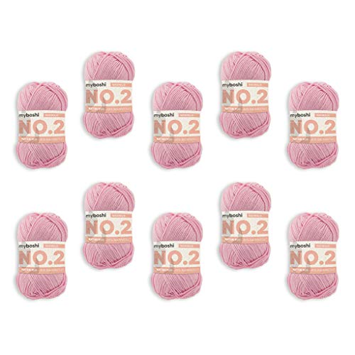 myboshi Häkel- und Strickgarn | Modell: No.2 mit Kapokfaser | leichtes Garn | 10 Kugelfäden | 2380 Magnolia von myboshi