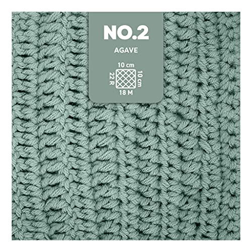 Myboshi No.2 Inkl. Label - Baumwolle Zum Häkeln, Vegane Wolle Zum Stricken, 60 Grad Waschbar, Für Baby Und Amigurumi - 50g, Ll 100m Grün (Agave) 8 Knäuel von myboshi