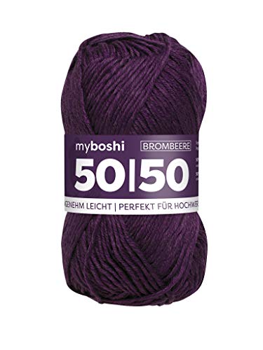 myboshi 50/50-Ganzjahres-Wolle aus Baum- und Merinowolle, für Oberbekleidung geeignet, Mulesing-frei, hochwertiges Häkel-/Strickgarn, 50g, Ll 110m Lila (Brombeere) 1 Knäuel myboshi 50/50-Ganzjahres-Wolle aus Baum- und Merinowolle, für Oberbekleidung geeignet, Mulesing-frei, hochwertiges Häkel-/Strickgarn, 50g, Ll 110m Lila (Brombeere) 1 Knäuel von myboshi