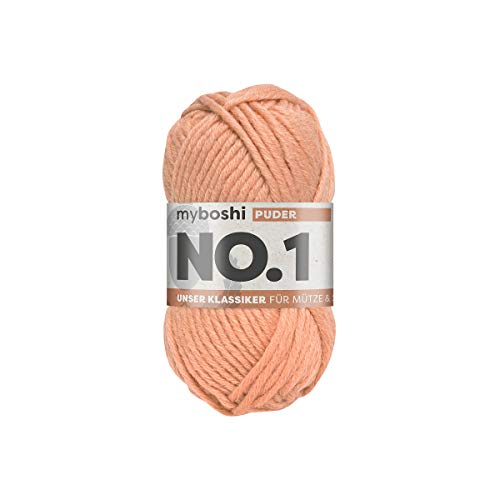 myboshi No.1 Wolle zum Häkeln und Stricken, Schnellstrickgarn, langlebige Mützenwolle, Strickwolle, Häkelwolle, mulesing-frei, 50g, Ll 55m Rosa (Puder) 1 Knäuel myboshi No.1 Wolle zum Häkeln und Stricken, Schnellstrickgarn, langlebige Mützenwolle, Strickwolle, Häkelwolle, mulesing-frei, 50g, Ll 55m Rosa (Puder) 1 Knäuel von myboshi
