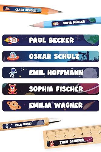 mycustomy – Namensaufkleber Kinder 0+ Eextra-schmal – Namensaufkleber Schule für Kleidung, Hefte und Zubehör 50×6 mm von mycustomy