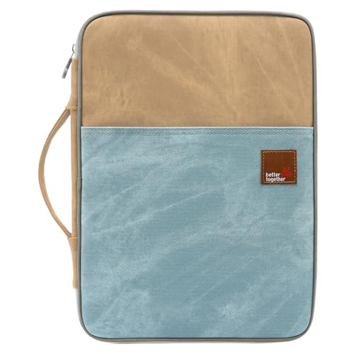 Mygreen Dokumententasche mit Reißverschluss, A4, wasserdicht, Dokumententaschen, Reißverschlussbinder, Papierhülle, Khaki und Hellblau von mygreen
