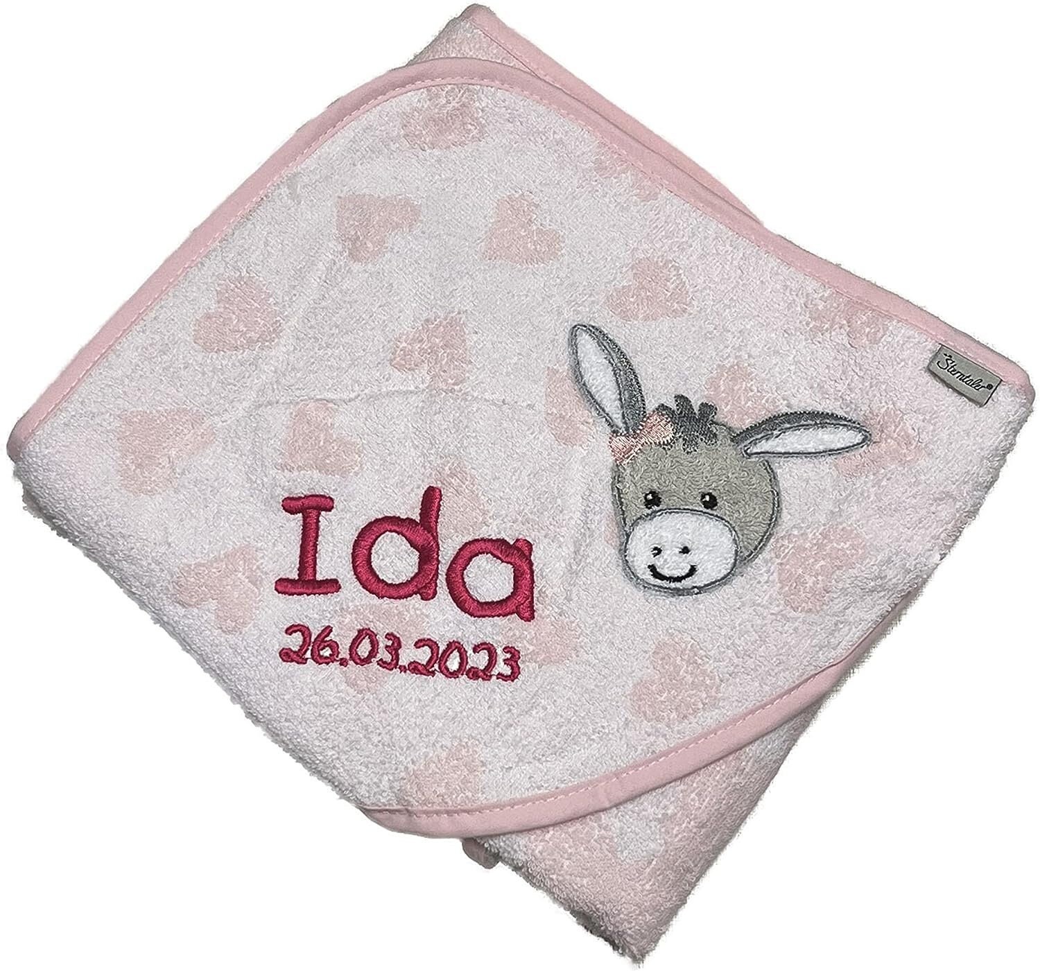 sterntaler Badetuch "Emmi Girl Rosa" 80x80cm Mit Namen-Personalisiertes - Ideales Geschenk Zur Geburt, Taufe, Weihnachten sterntaler Badetuch "Emmi Girl Rosa" 80x80cm Mit Namen-Personalisiertes - Ideales Geschenk Zur Geburt, Taufe, Weihnachten von mymosaik