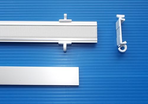 Nachträglich einbaubarer Profi Paneelwagen Aluminium - in verschiedenen Längen - silber oder weiß für Schiebegardine - fast überall passend (70 cm, Weiß) von myraumdesign