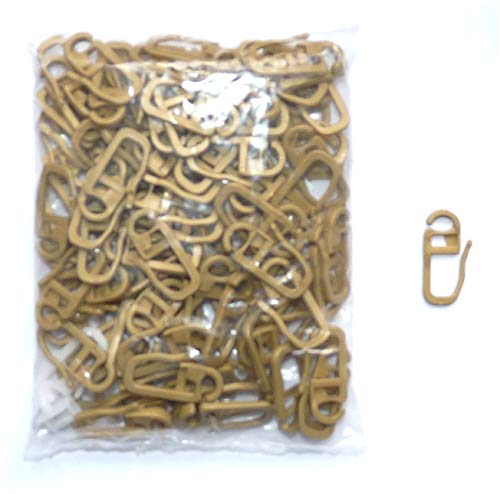 myraumdesign 100 Goldfarbene Gardinenhaken Faltenhaken für Messing Gardinenringe mit 2-4 mm Wandung - sehr stabile Ausführung myraumdesign 100 Goldfarbene Gardinenhaken Faltenhaken für Messing Gardinenringe mit 2-4 mm Wandung - sehr stabile Ausführung von Buosha