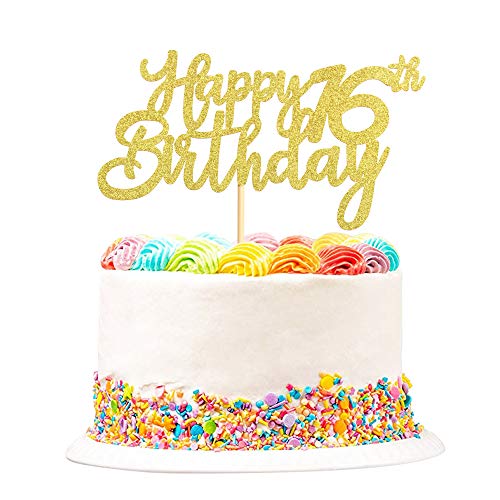 3 Stück Happy 16th Birthday Cake Topper Happy 16 Birthday Cupcake Topper 16 Geburtstag Kuchen Dekoration für Prost bis 16 Geburtstag Party Dekoration von n&a