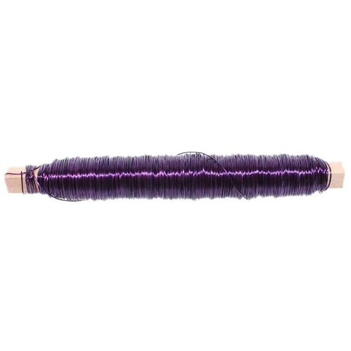 N/A 100g Deko Lackdraht 0,5mm Bindedraht Basteldraht Wickeldraht Draht Dekodraht, Farbe:violett von n.a.