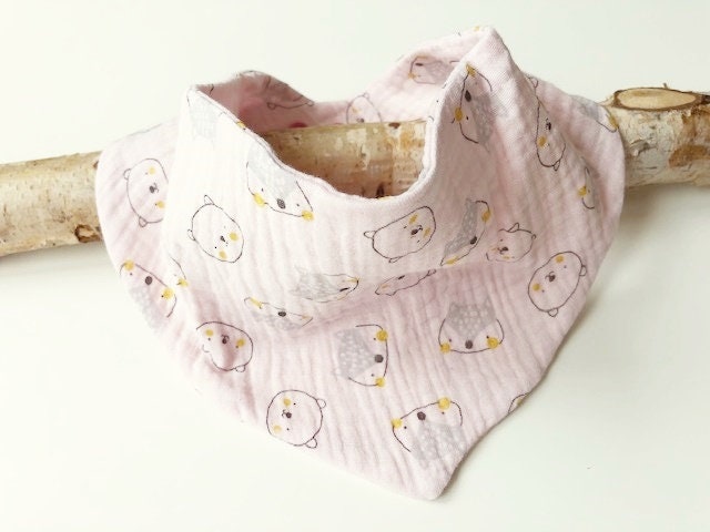 Musselin Baby Halstuch Forest Friends Rosa Musselin Baby Halstuch Forest Friends Rosa von nadelspinnereiwerk