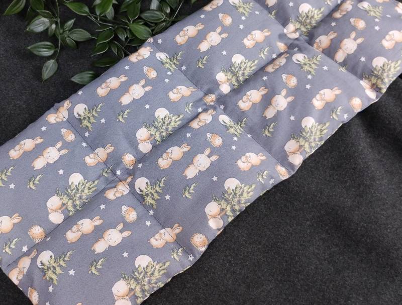 Körnerkissen Xxl in 3 Größen - 25X20 Bis 75X20cm Und Wahlweise Mit Lavendel Guten Nacht Dunkelgrau von nadelundholz