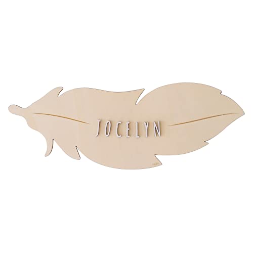 nagu® Feder. Holzwimpel "Lesen gibt Träume". Dekoratives Holzschild zum Aufhängen mit einem schönen Lesespruch, ideal zur Kinderzimmerdekoration oder als originelles Geschenk für Jungen von nagu