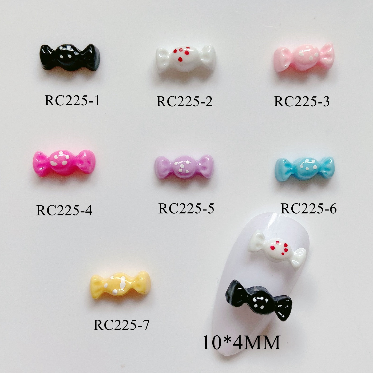 30Pcs Süße Nagel Kunst Candy Form Harz Dekoration Nail Art Dekorationen Rc225 von nailartfairy