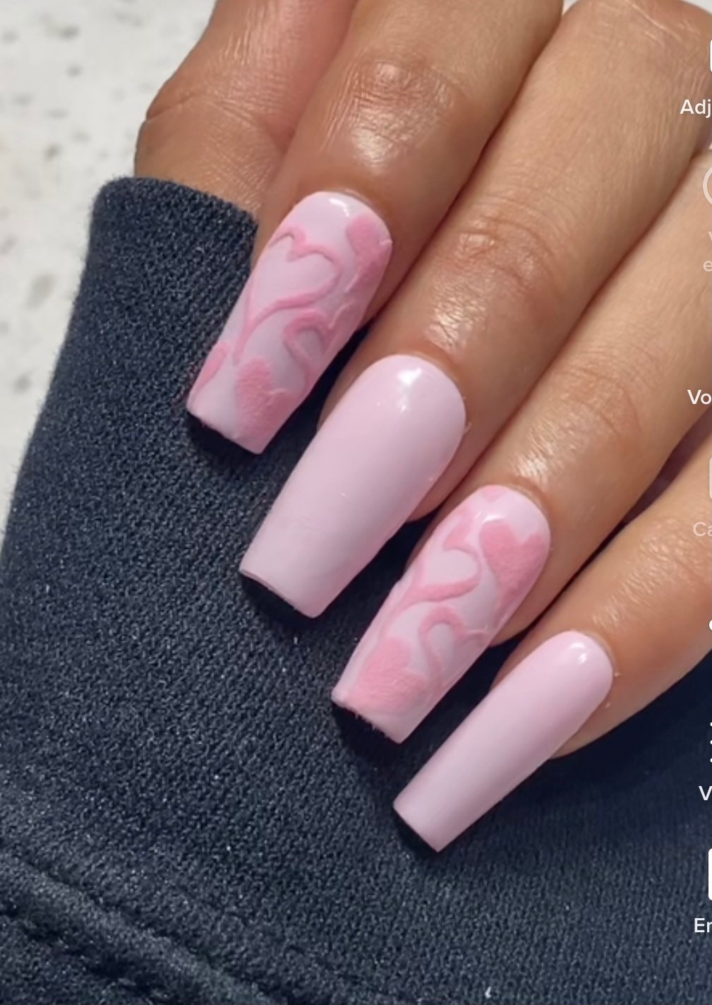 Sugar Heart Pink Press On Nails/Valentinstag von nailsbysimw