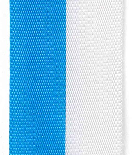 Nationalband mittelblau-weiß Bandbreite 25 mm, Länge 50 Meter Nationalband mittelblau-weiß Bandbreite 25 mm, Länge 50 Meter von namensbaender.de GmbH