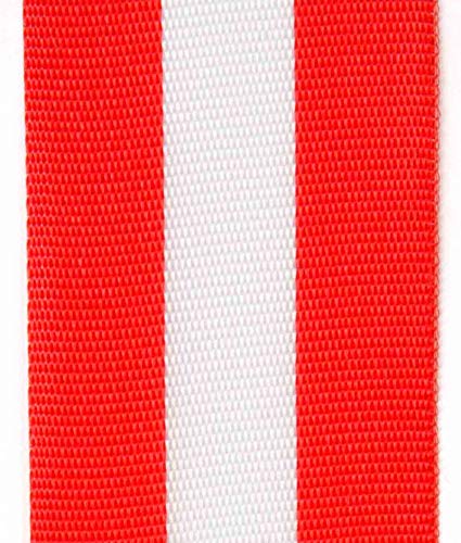Nationalband rot-weiß-rot Bandbreite 40 mm, Länge 25 Meter von namensbaender.de GmbH