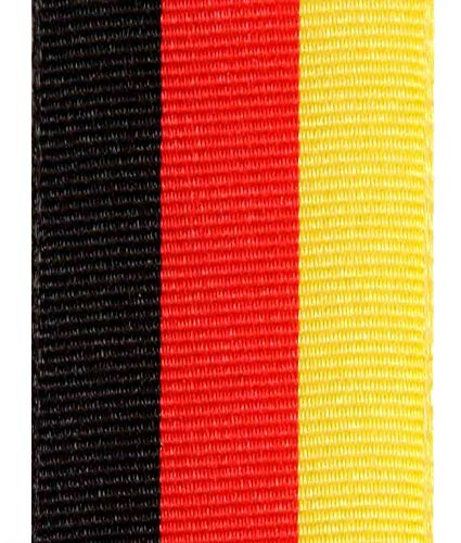 Nationalband schwarz-rot-gelb Bandbreite 50 mm, Länge 50 Meter von namensbaender.de GmbH