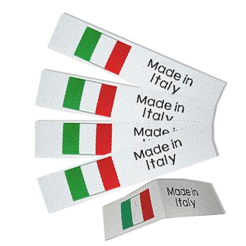 Textiletiketten "Made in ..." Aufschrift Made in Italy, Menge 20 Stück / 5,00 € von namensbaender.de GmbH