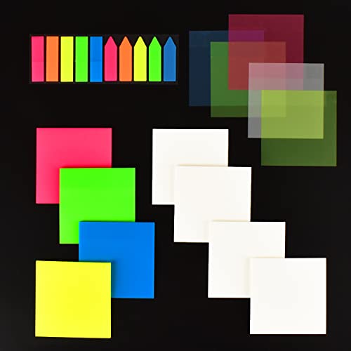 Namow Haftnotizen 600 Blätter Haftnotizzettel, Bunte Transparente Sticky Notes 75x75mm, Durchsichtige Haftnotizen mit Index Tabs,Sticky Notes für Schreiben Seitenmarkierung Schule Büro Küche Hause Namow Haftnotizen 600 Blätter Haftnotizzettel, Bunte Transparente Sticky Notes 75x75mm, Durchsichtige Haftnotizen mit Index Tabs,Sticky Notes für Schreiben Seitenmarkierung Schule Büro Küche Hause von namow