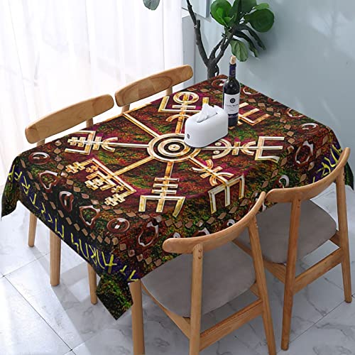 Rechteckige Party Tischdecken Vintage Wikinger Runenkreis Wachstischdecke Abwaschbar Wachstischdecke Wetterfeste Tischwäsche Für Camping Indoor Party,137X183cm Rechteckige Party Tischdecken Vintage Wikinger Runenkreis Wachstischdecke Abwaschbar Wachstischdecke Wetterfeste Tischwäsche Für Camping Indoor Party,137X183cm von nanchangchengbowangluokeji