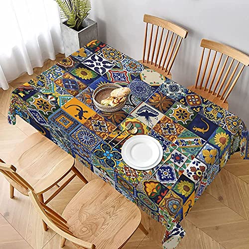Rechteckige Wachstischdecke Mexikanische Talavera-Fliesen Boho-Druck Wachstuchtischdecke Abwaschbar Wachstischdecke Wasserdicht Wachstuch Für Picknick Party Terrasse,137X183cm Rechteckige Wachstischdecke Mexikanische Talavera-Fliesen Boho-Druck Wachstuchtischdecke Abwaschbar Wachstischdecke Wasserdicht Wachstuch Für Picknick Party Terrasse,137X183cm von nanchangchengbowangluokeji