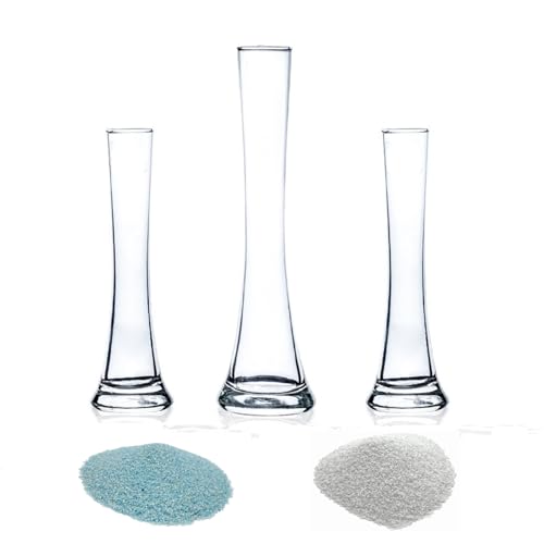 Sandzeremonie Set 32 / 26cm Vase für Hochzeitsdekoration Hochzeitszeremonie-Set Dekoration Vasen Set 500g Hellblau & Weiß Sandzeremonie Set 32 / 26cm Vase für Hochzeitsdekoration Hochzeitszeremonie-Set Dekoration Vasen Set 500g Hellblau & Weiß von naninoa