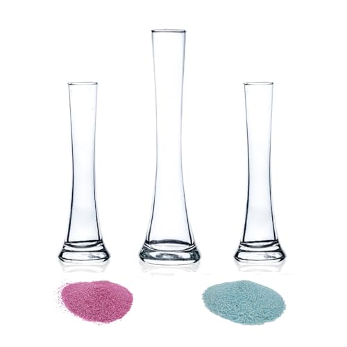 Sandzeremonie Set 32 / 26cm Vase für Hochzeitsdekoration Hochzeitszeremonie-Set Dekoration Vasen Set 500g Pink & Hellblau Sandzeremonie Set 32 / 26cm Vase für Hochzeitsdekoration Hochzeitszeremonie-Set Dekoration Vasen Set 500g Pink & Hellblau von naninoa