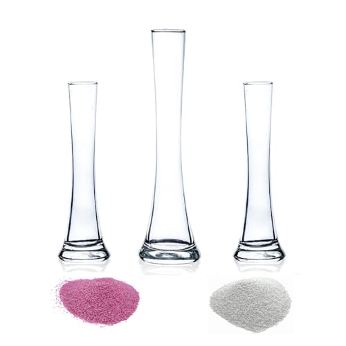 Sandzeremonie Set 32 / 26cm Vase für Hochzeitsdekoration Hochzeitszeremonie-Set Dekoration Vasen Set 500g Pink & Weiß Sandzeremonie Set 32 / 26cm Vase für Hochzeitsdekoration Hochzeitszeremonie-Set Dekoration Vasen Set 500g Pink & Weiß von naninoa