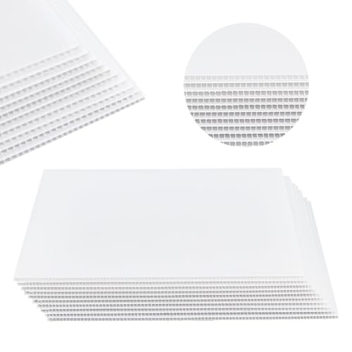 NBEADS 10 Bögen Wellplastik-Platten, 30x29.9cm Leere Hof-Rasen-Schilder 4mm Dickes Quadratisches Wellpappenschild Plastik Riffelblech für Werbetafeln Modellbau und DIY-Basteleien, Weiß NBEADS 10 Bögen Wellplastik-Platten, 30x29.9cm Leere Hof-Rasen-Schilder 4mm Dickes Quadratisches Wellpappenschild Plastik Riffelblech für Werbetafeln Modellbau und DIY-Basteleien, Weiß von nbeads