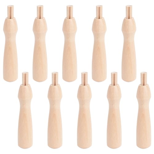 NBEADS 10 Stk. Filznadel-Stift, Kreuzstich Filznadel Griffe Hölzerne Punch-Nadelhalter Wolle Filz Needlework Werkzeug für Anfänger Stickerei Floss Cross Stitching von nbeads