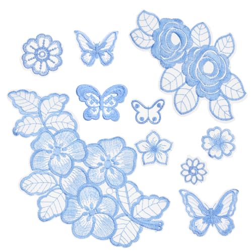 NBEADS 10 Stk. Schmetterling Stickerei Sew Patch, Blume Organza Patches Applique Gemischte Stile Spitze Nähen Patch für Hochzeitskleid Craft DIY Kleidung Haar Ornamente, Blau Thema NBEADS 10 Stk. Schmetterling Stickerei Sew Patch, Blume Organza Patches Applique Gemischte Stile Spitze Nähen Patch für Hochzeitskleid Craft DIY Kleidung Haar Ornamente, Blau Thema von nbeads