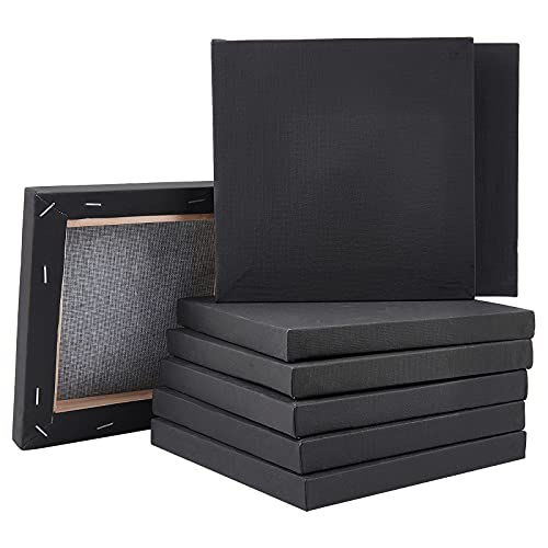 NBEADS 10 Stück 15x15cm Mini Canvas Panel, Quadratische Grundierte Schwarze Ölfarbentafeln Kunst Blank Leinwand Mit Holzrahmen Zum Malen Basteln Zeichnung NBEADS 10 Stück 15x15cm Mini Canvas Panel, Quadratische Grundierte Schwarze Ölfarbentafeln Kunst Blank Leinwand Mit Holzrahmen Zum Malen Basteln Zeichnung von nbeads